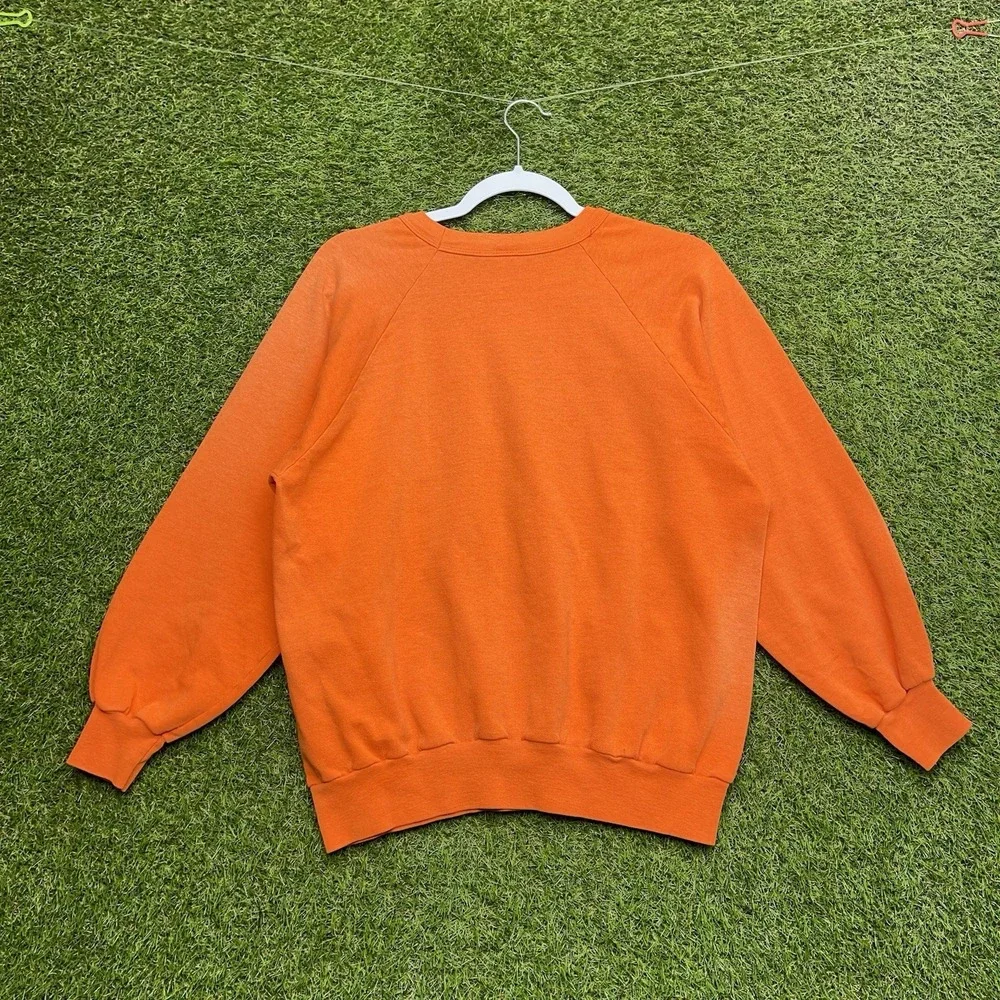 Vintage Cleveland Browns Sweatshirt Mens Large Logo 7 1987 80s NFL Orange